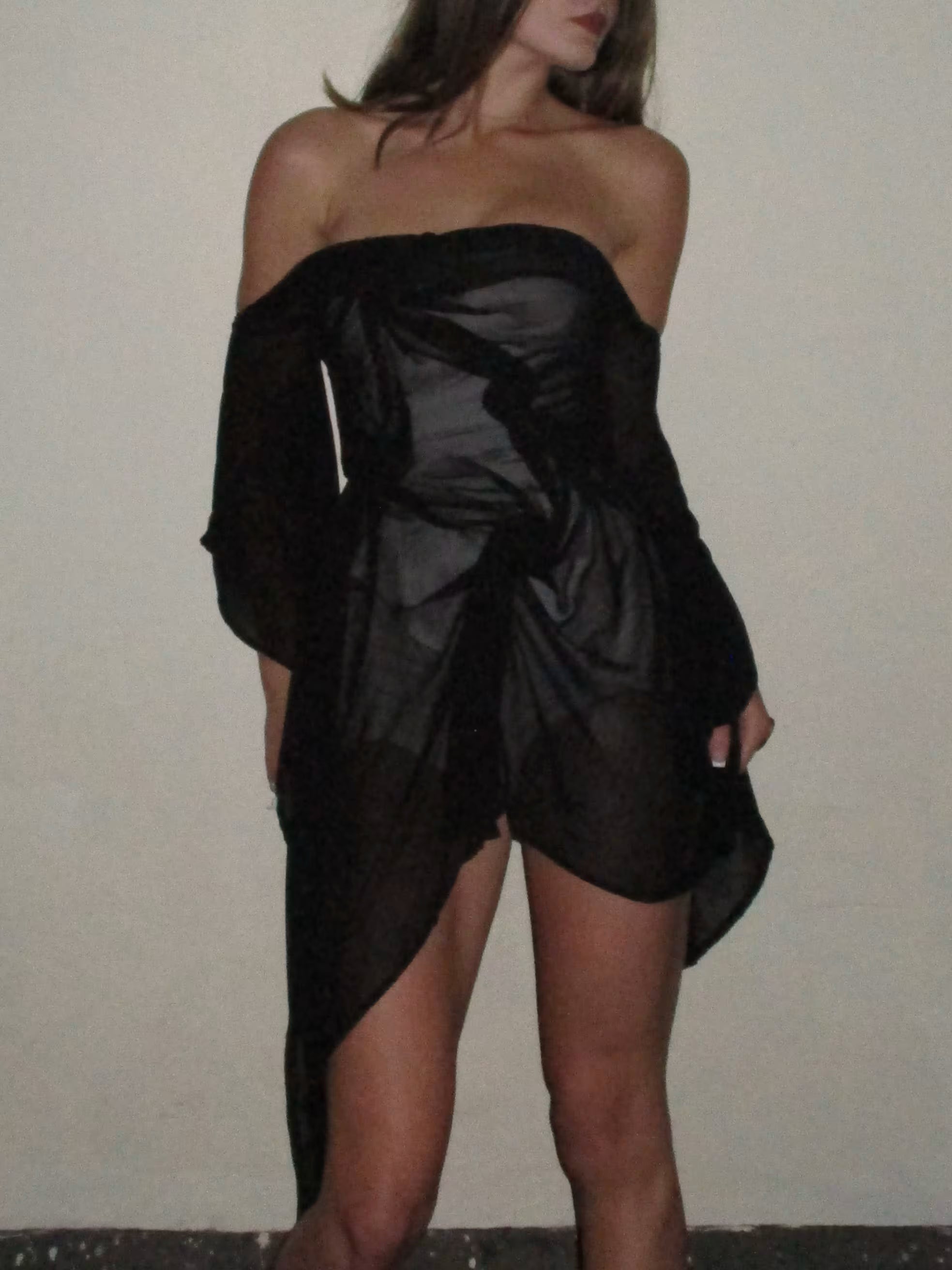 Rubie Draped in Black Roses